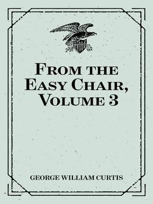 cover image of From the Easy Chair, Volume 3